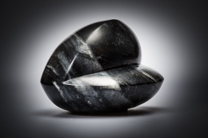 Specksteinskulptur Muschel von Rosalia Graefner